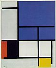 Piet Mondrian Composition with Large Blue Plane painting